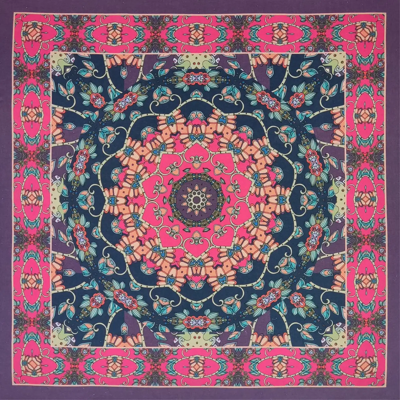 Manufacturer Custom Digital Print 100% Cotton Vintage Flower Floral Square Cowboy Paisley Bandanas Scarf