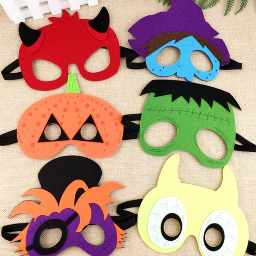 Halloween felt masks for birthday party favors costumes supplies Halloween dress-up party
