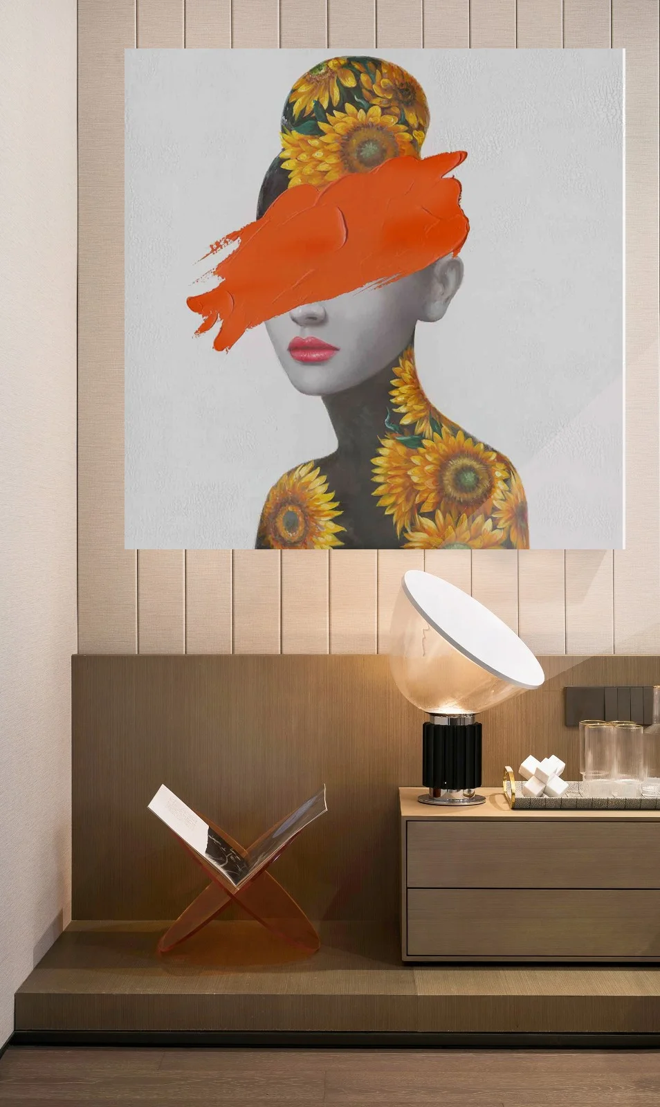 Artree пользовательские модные женские настенные картины холст художественный декор из фото для гостиной