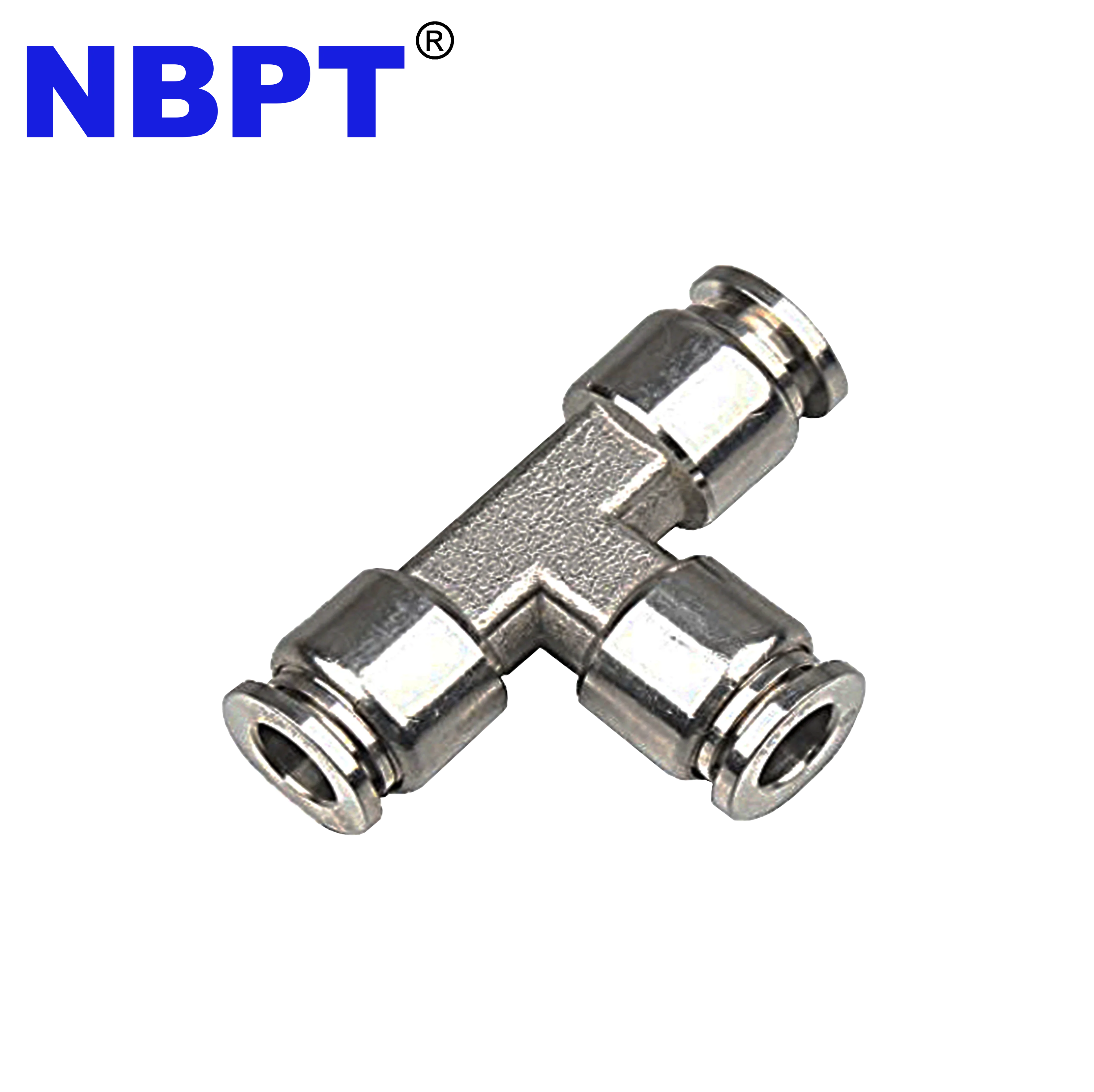 4mm/6mm/8mm/10mm/12mm/16mm 3 Way Tee T Shape Stainless Steel Tube Fittings Stainless Steel T Type Pneumatic Pipe Fittings
