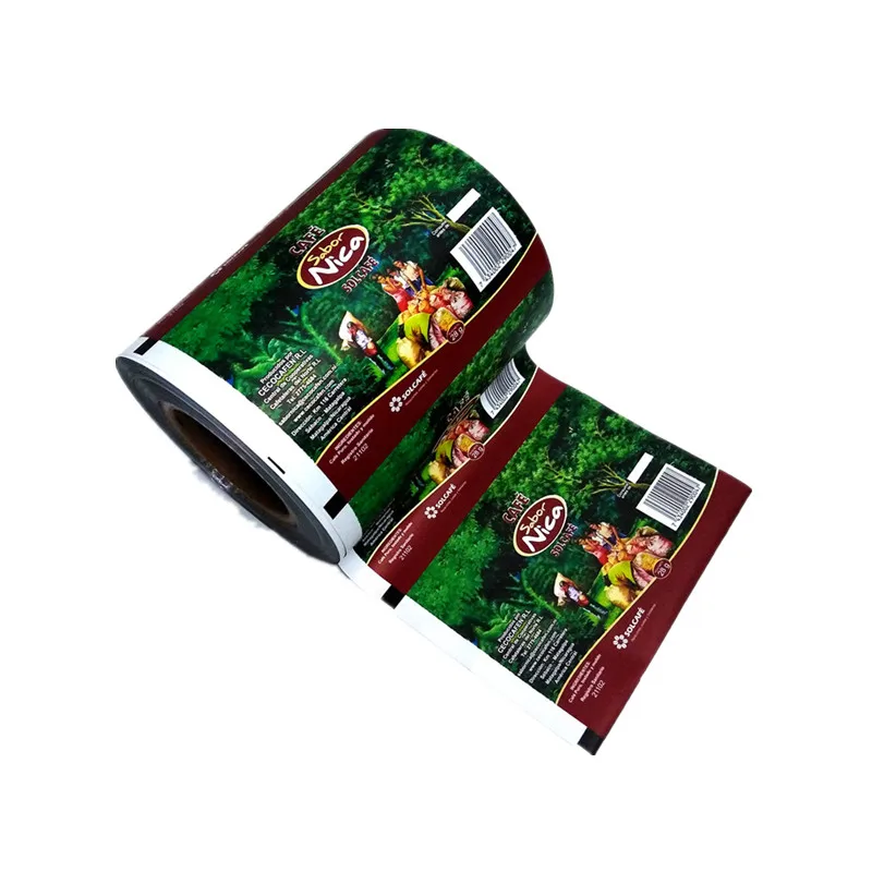 Customized flexible plastic BOPP VMPET PA CPP Plastic film roll coffee powder milk packaging material