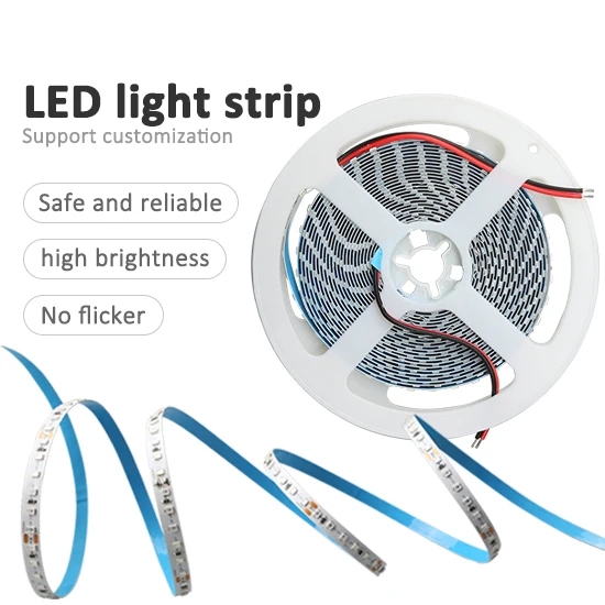 china factory direct selling DC 24V high brightness 600leds/pcs blue TV backlight 5m IP20 SMD 2835 led strip lights