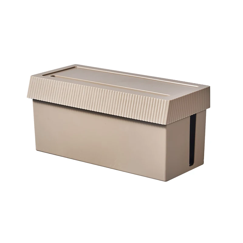 Plastic Cable Management Box with Lid small Storage Wires Organizer Holder for Home Storage Boxes