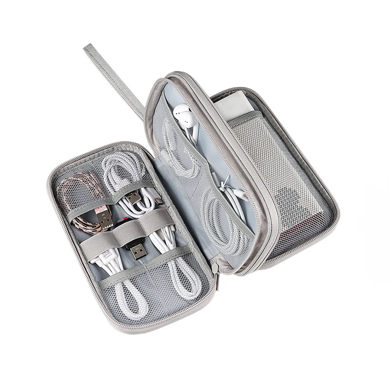 Portable large capacity multipurpose dustproof power bank hard drive protective case multi-layer digital accessory storage bag