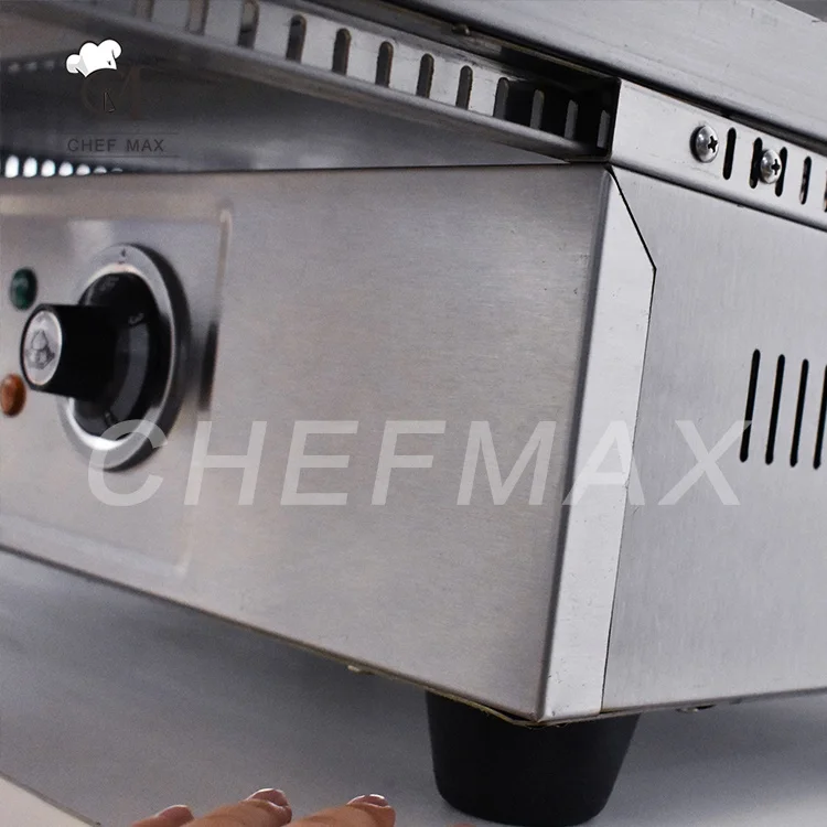 Chefmax Commercial Restaurant 4KW Smokeless Oven Barbecue Grill Griddle Stainless Steel Electric Lift Up Salamander