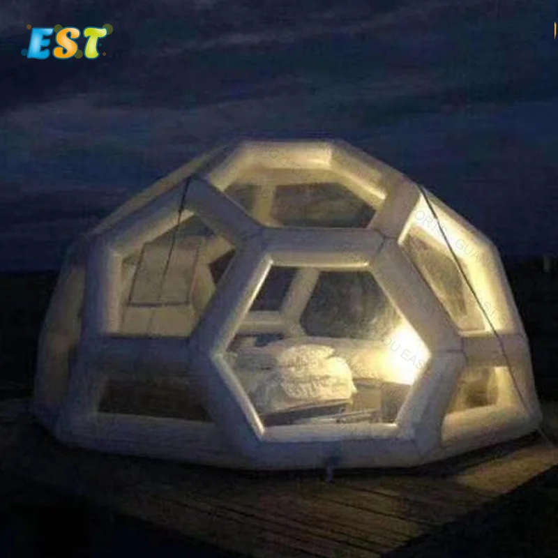 High Quality PVC Outdoor Camping Starry Sky Tent Romantic Inflatable Transparent Bubble tent Inflatable Bubble Dome Tent