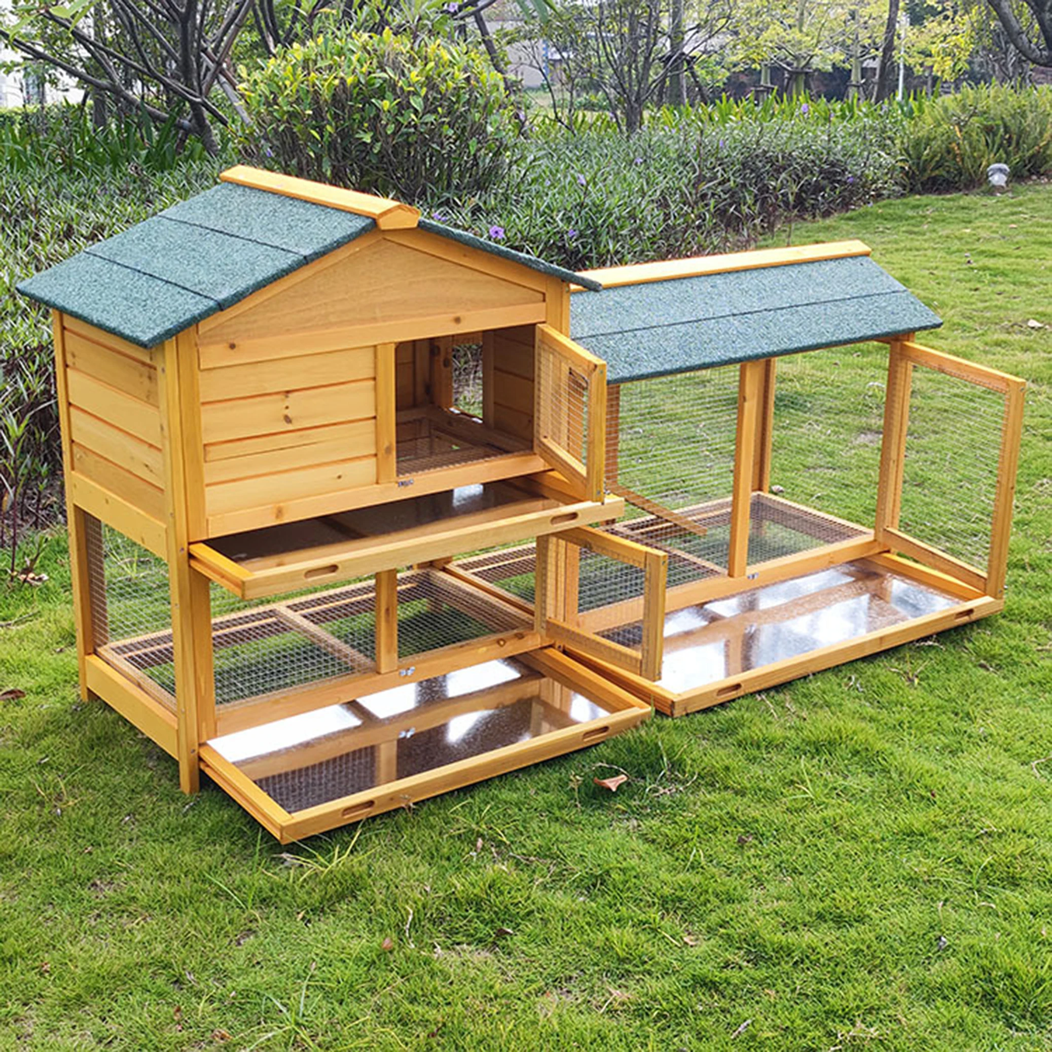 Клетка для кроликов из массива дерева