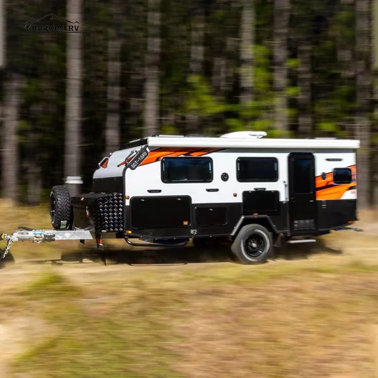 Overland offroad camping off road camper trailer australian standards hybrid bunks 15ft off-road camper trailer