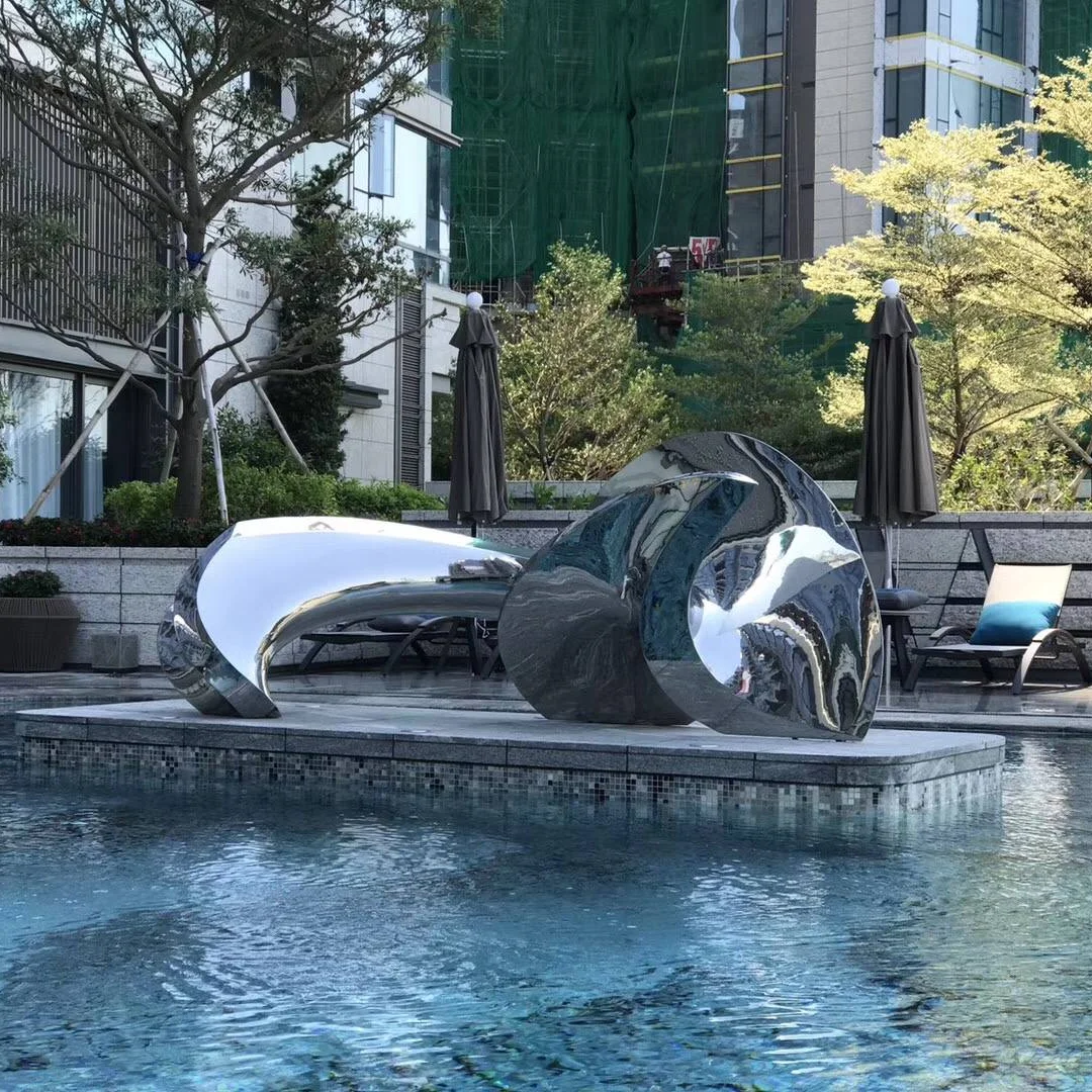 Outdoor Abstract Sculpture Large Stainless Steel Modern art Sculpture For Wholesale