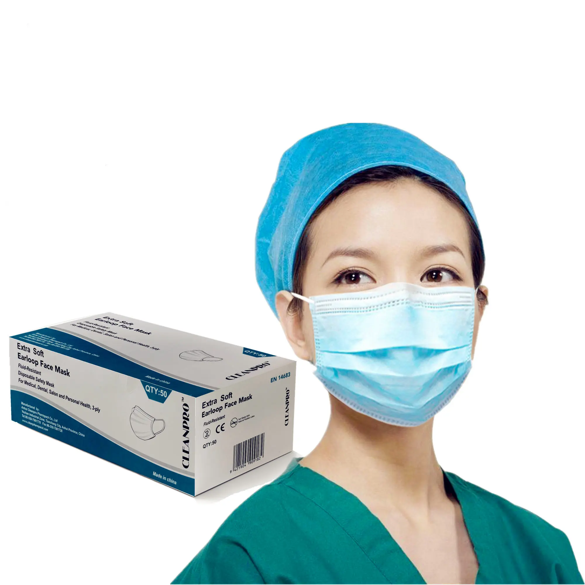 
Low Price Factory Machine Making Disposable Earloop Three layer Outside Ride Walking Dust Face Masks with CE certificates 