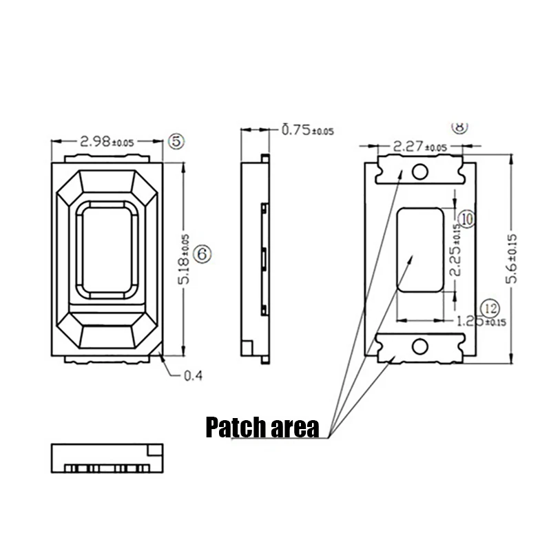 Smd Led 5730 0.5W 3V 3000K-6500K 60-80LM luminesc Taiwan Light Chip price LED Dob Csp Cob Lamp led strip grow bulb SMD Light