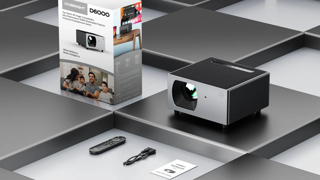 Canton Fair 2023 Vivibright D6000 led portable proyectores 3d support hd 1080p home theate screen cinema projector