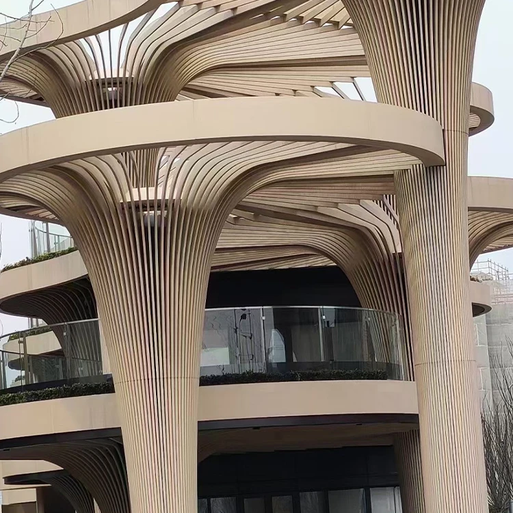 Fashional Designed Aluminium Curtain Wall Facade Panel Material / Outdoors Curtain Wall Aluminum