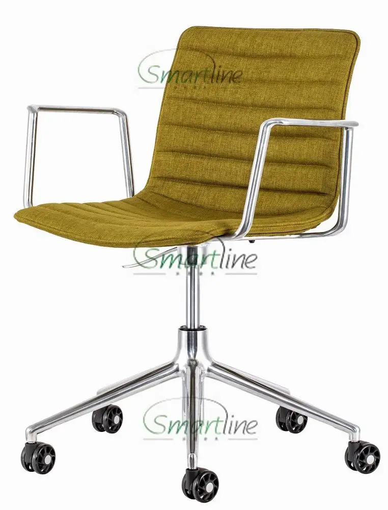 Высококачественный вращающийся офисный стул, конференц-стул с алюминиевыми ручками