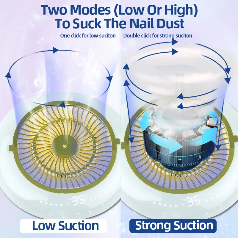 2 in 1 nail Dust Suction Machine Table Dust Collector JMD-803P Electric Nail Drill Machine