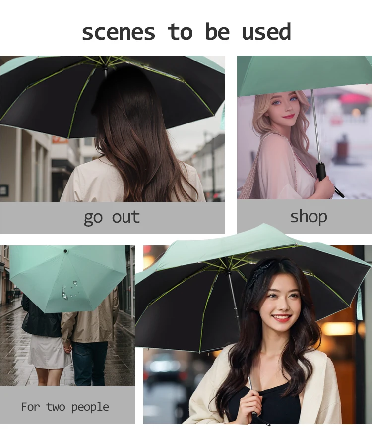 Wholesale Promotional Umbrella Fold Small Umbrella For Purse - Folding Pocket Travel 3 Japanese Folding Umbrella