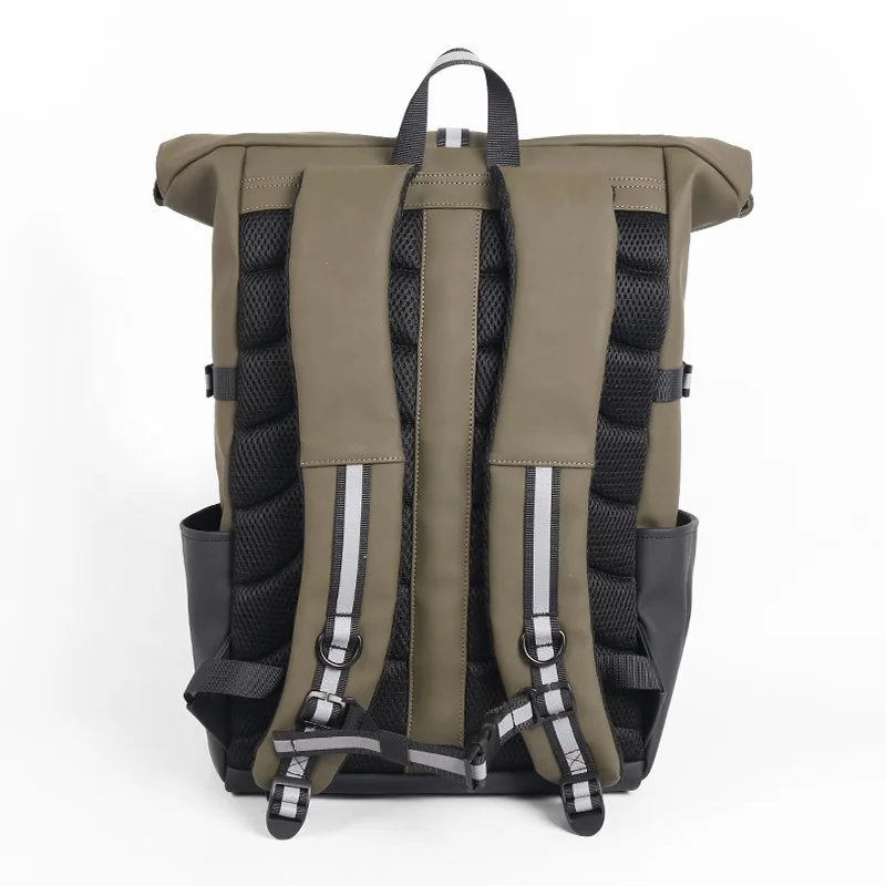 CHANGRONG Custom high quality waterproof travel roll top backpack for men