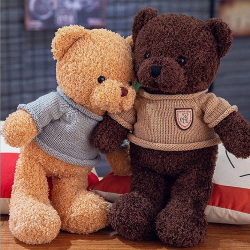 Wholesale PPyou custom 30cm mini rose cartoon teddy bear bulk with t-shirt plush stuffed toy gifts soft doll for kids