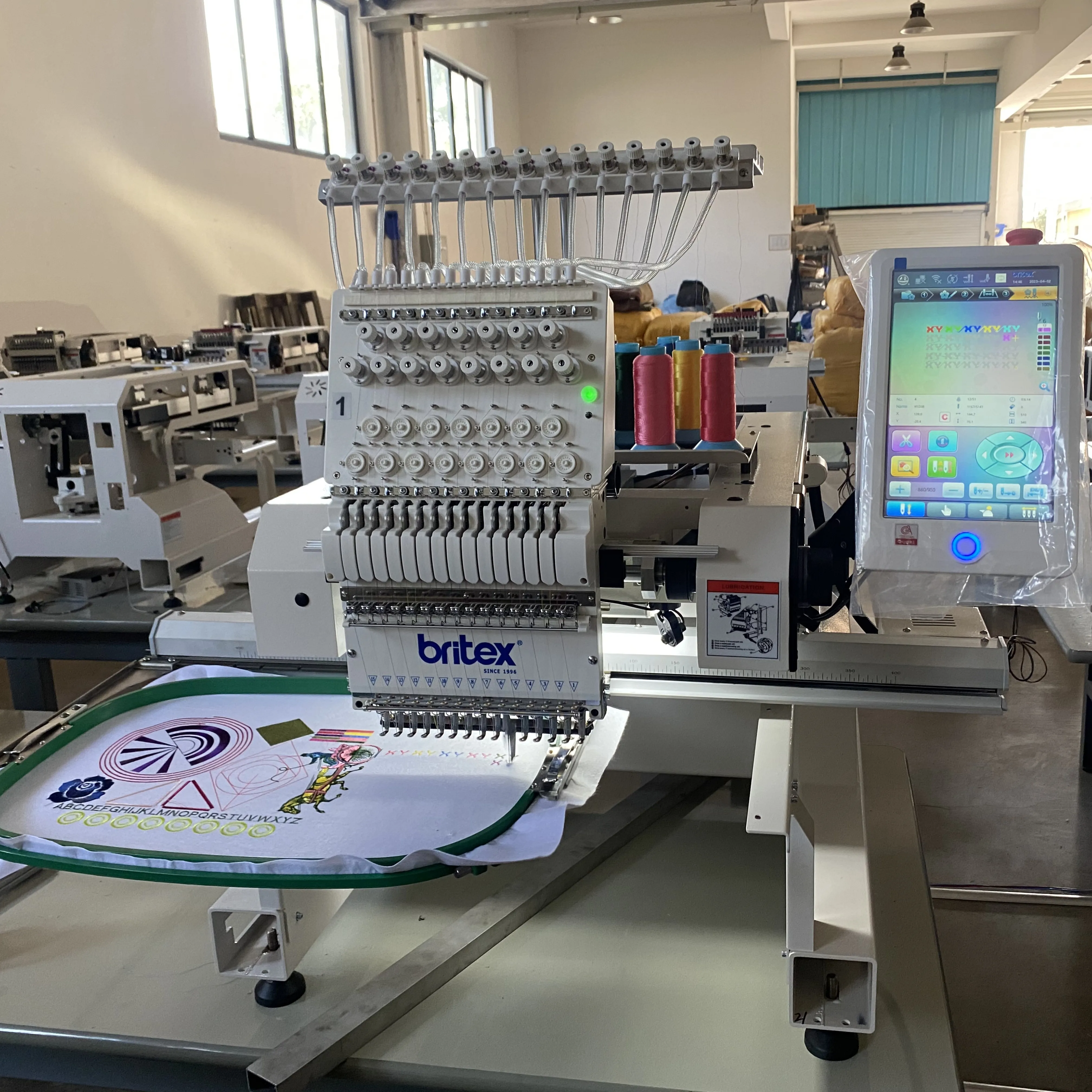 BR-1201 600*400mm Single head Embroidery Machine 12 needles Cap Flat Cloth Embroidery
