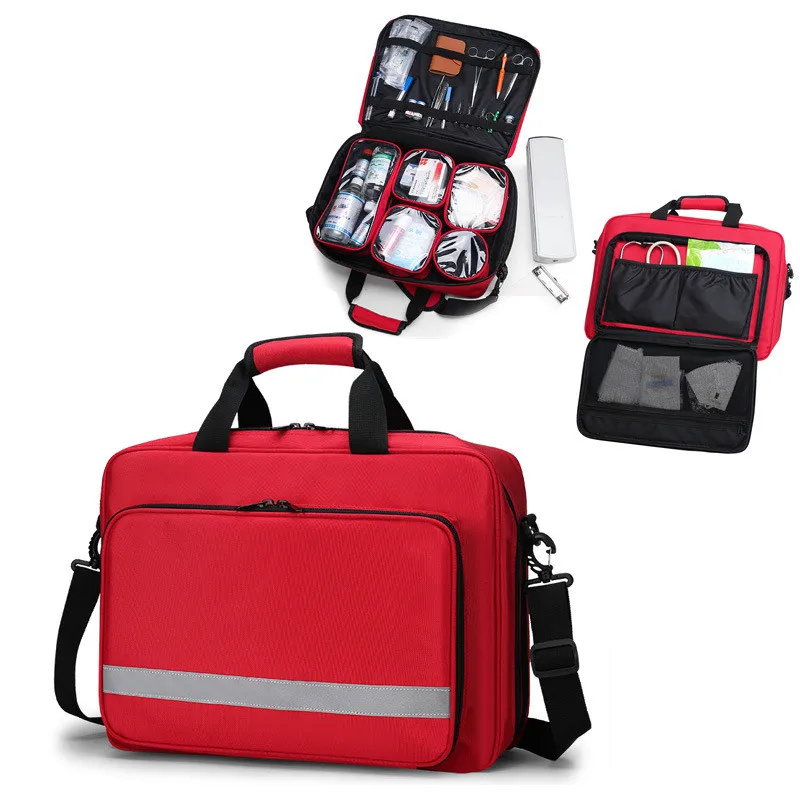 Medical Bag Emergency Bag First Aid Portable Doctor Trauma Storage Bag with Shoulder Strap