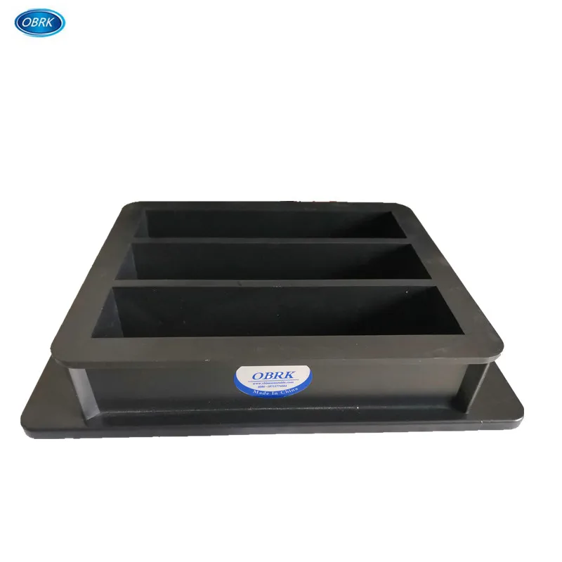 Three Gang 40*40*160mm Black Plastic Concrete Cube Mould(molds)