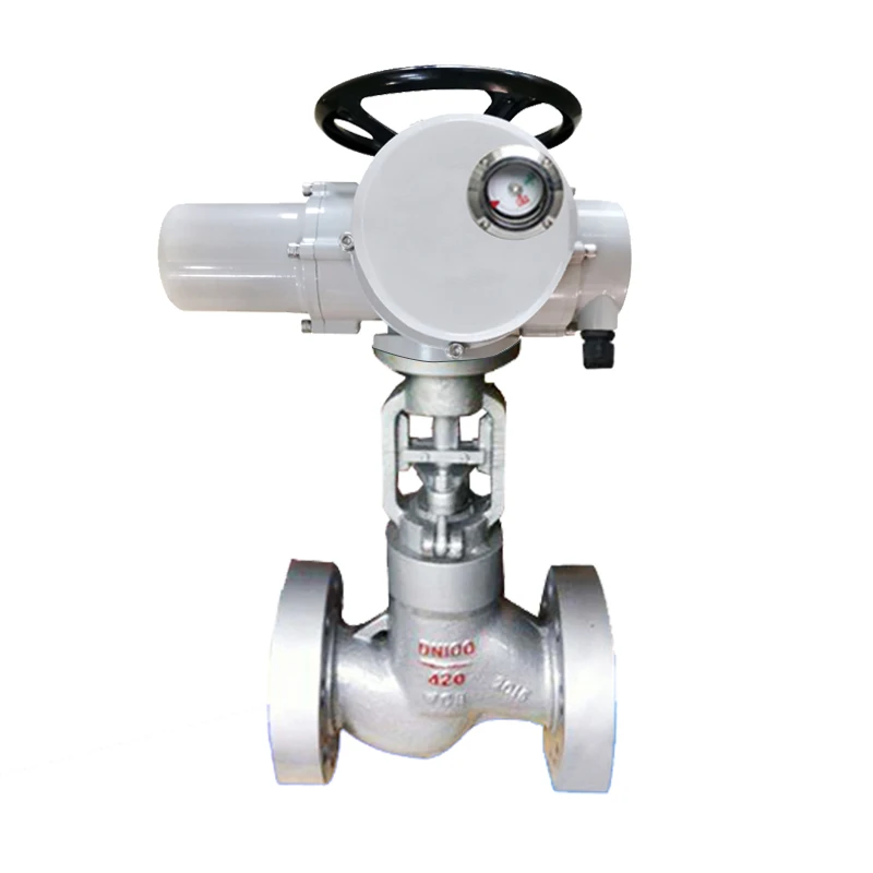 Flange Motorized steam Globe Valve  DN200 380V AC 50Hz Multi-Turn Electric Actuator Carbon Steel electric globe valve