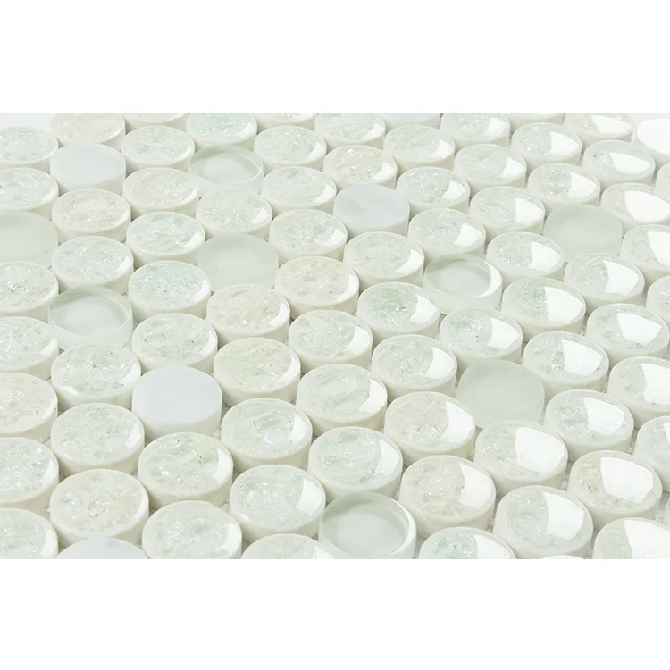 Foshan Supplier Building Material Fish Scale Mosaic Hexagon Tile Swimming Pool Mesh Stone Mosaic Tile