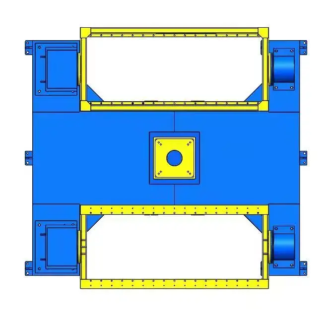 CNC Environmental protection dust removal equipment Machining of machine parts Double station single robot welding base