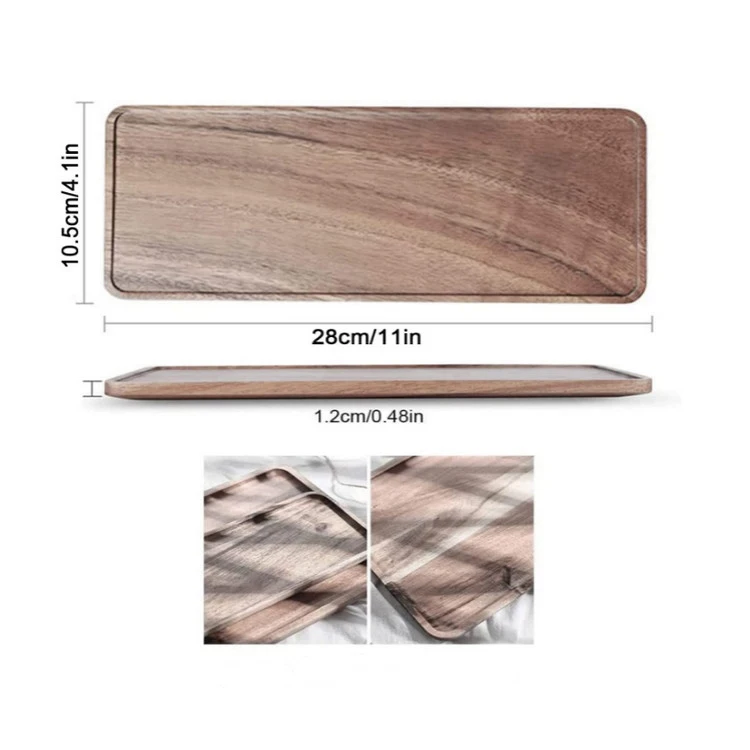 Wholesale Custom Classical Versatile Black Walnut Wood Rolling Trays