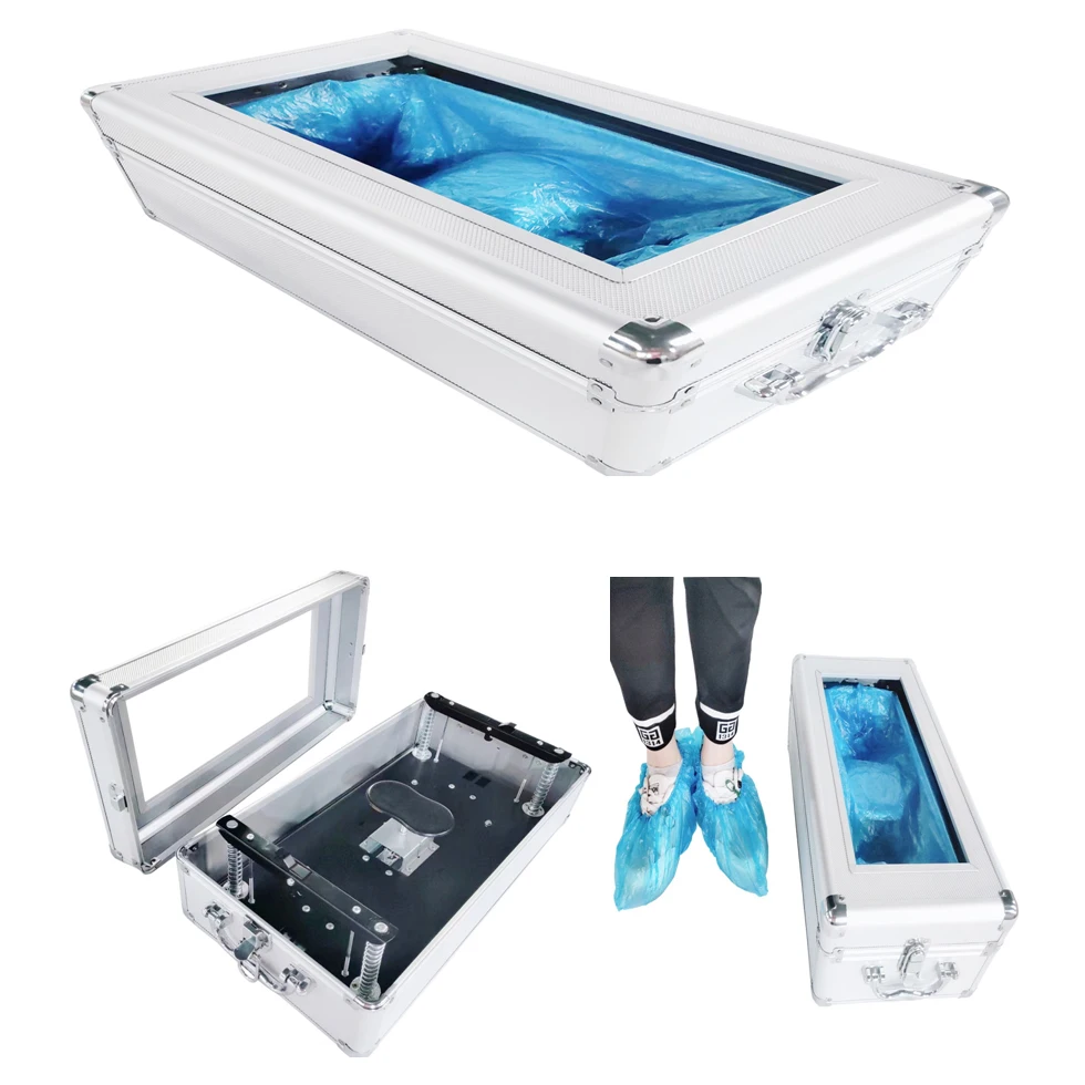 2022 Automatic Shoe Cover Dispenser With Aluminum Suitcase And Metal Core Machine Inside