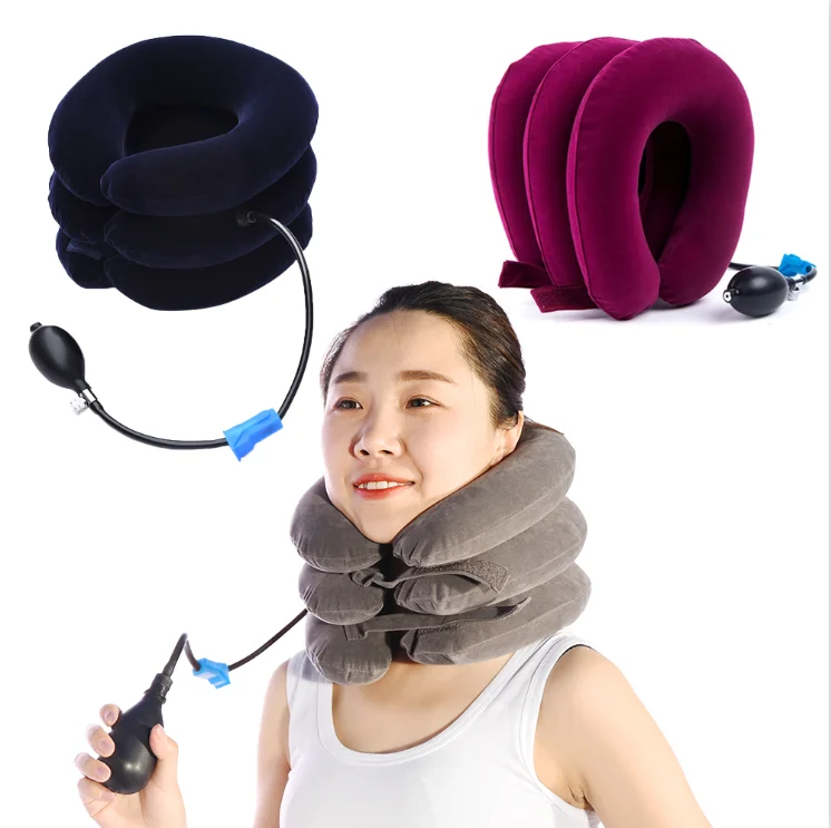 Adjustable Orthopedic Neck Support Brace Soft Inflatable Cervical Neck Support Collar Air Cervical Traction Device