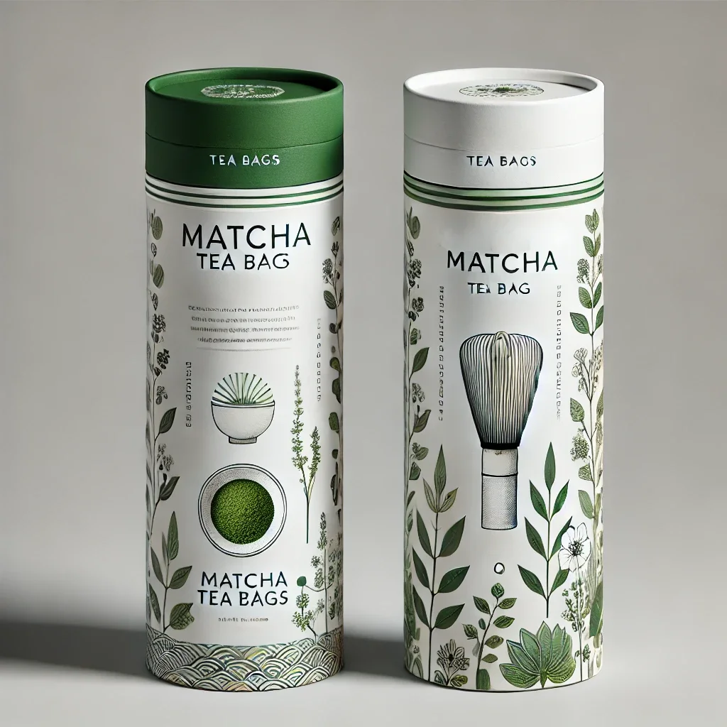 recyclable matcha packiging paper tube container emballages package cardboard cylinder packaging en carton round tea paper tube