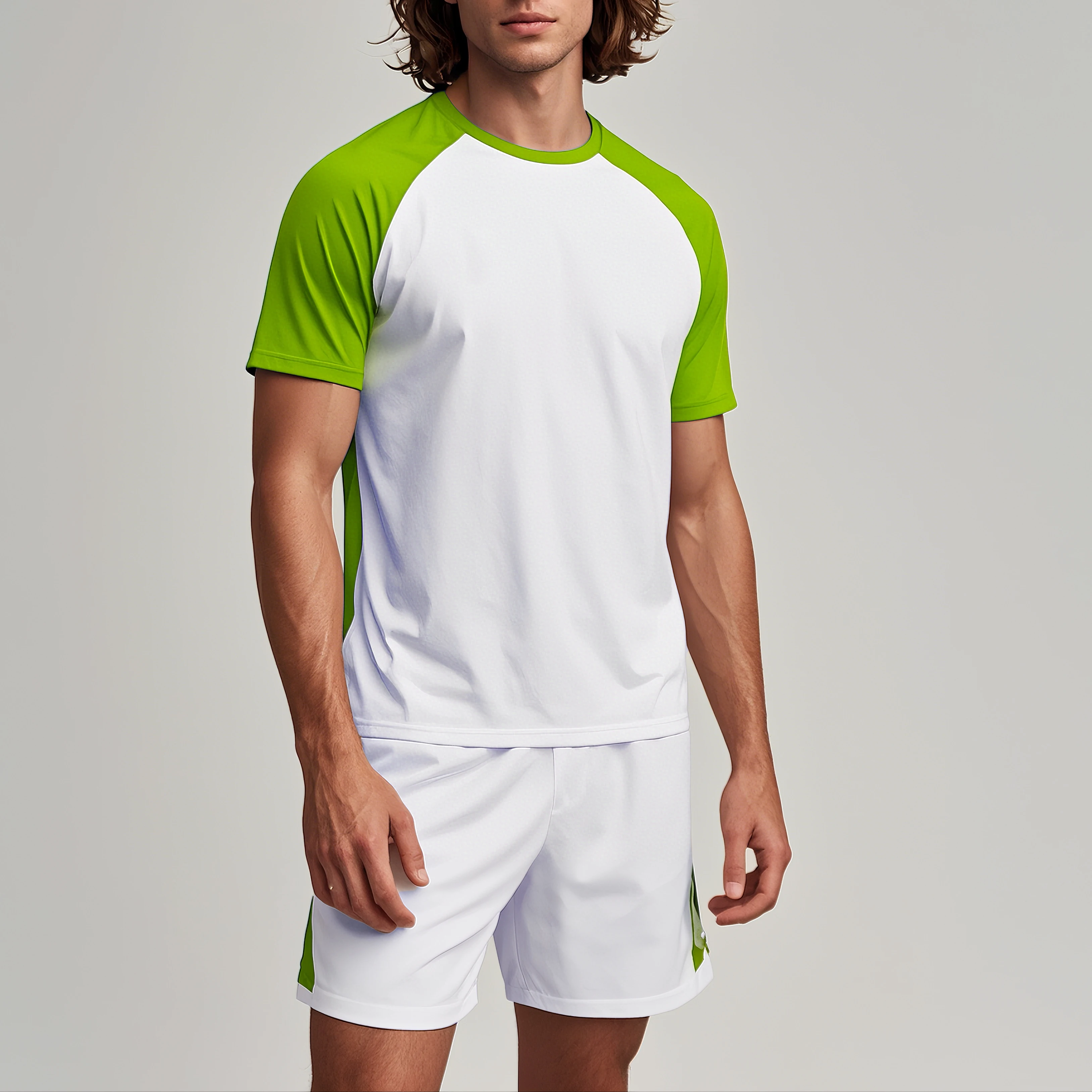 Luckpanther Summer Slim Fit Style Breathable Short Sleeve Contrast Color T Shirt Sports Casual T-shirt