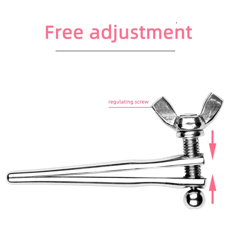 Metal male masturbator adjustable horse eye urinary meatus dilator urethral rod