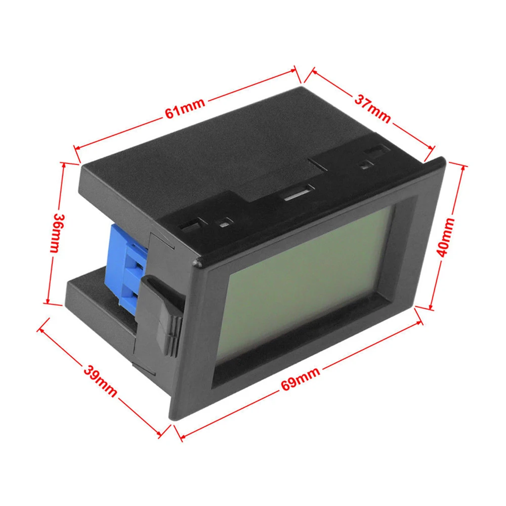 Digital AC Voltmeter Ammeter AC 80-300V 100A Amp Volt Panel Meter Voltage Current Amp Monitor 110V 220V LCD Dual Display