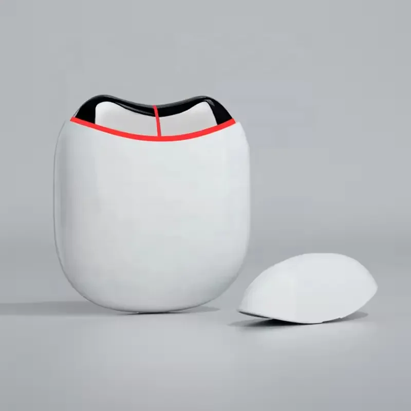 2024 Portable Mini Heated LED Face Beauty Device Handheld ABS Material EMS Anti-Aging Neck Face Microcurrent Lifting Massager