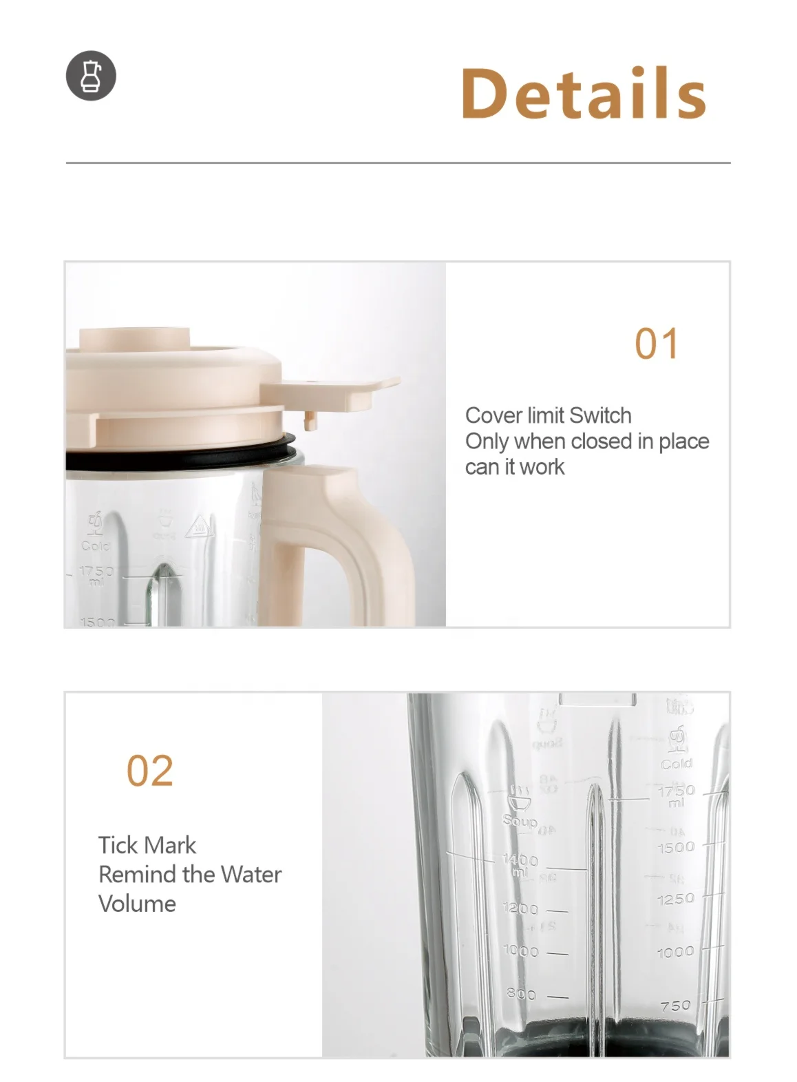 Demute High Speed Commercial Food cooking Blender With Soup soybean milk juicer smoothies grinder  heating blender