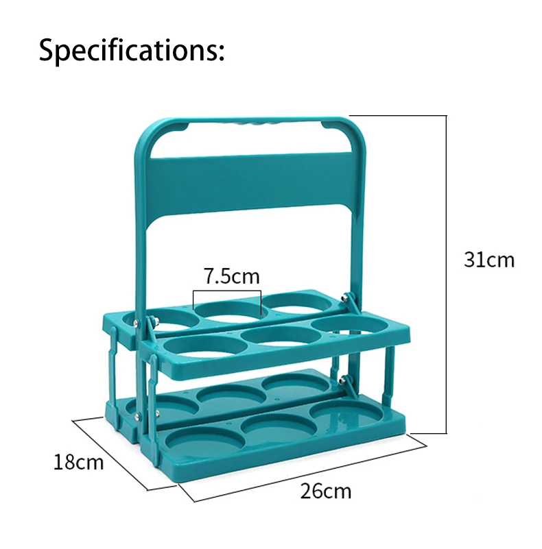 High Quality 6 bottle carries for picnic plastic bottle holder for party  Foldable beverage basket