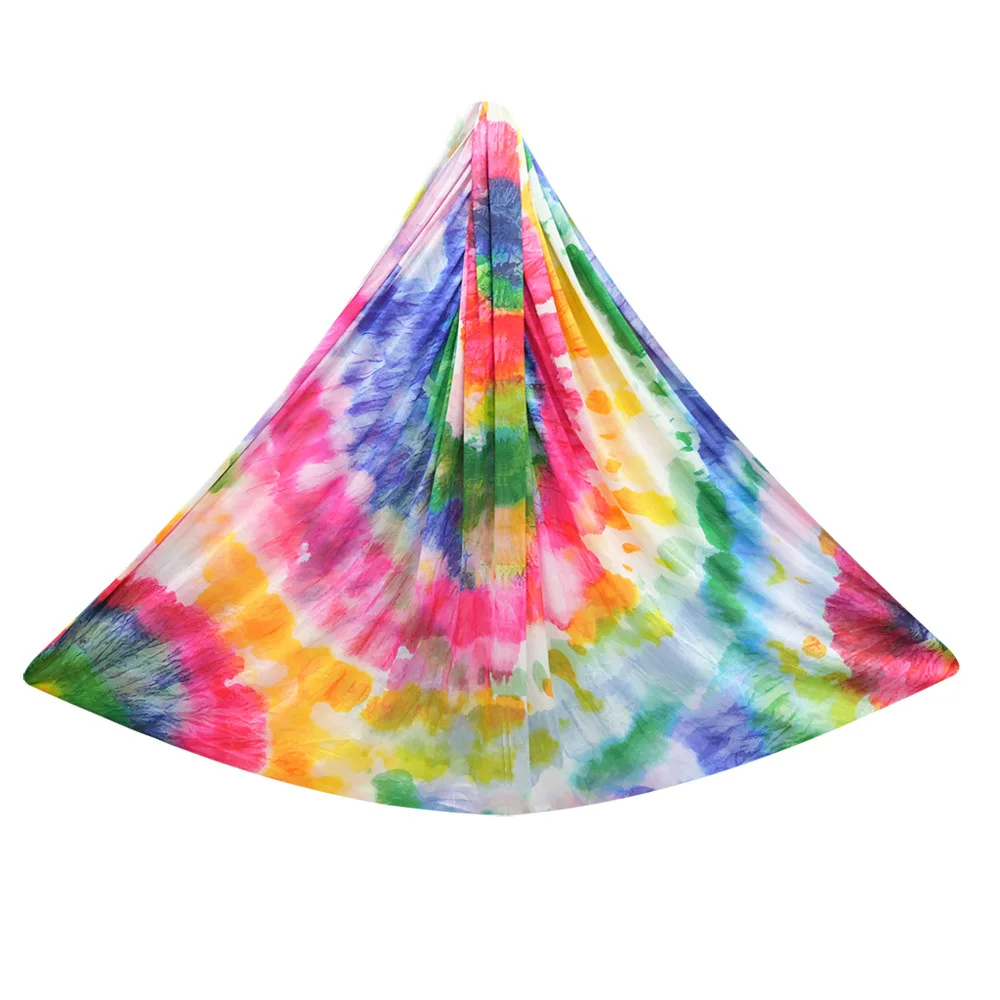 SANFAN Custom Length Tie Dye Anti Gravity Suspension Swing Hammock 5m 6m Aerial Yoga Hammock