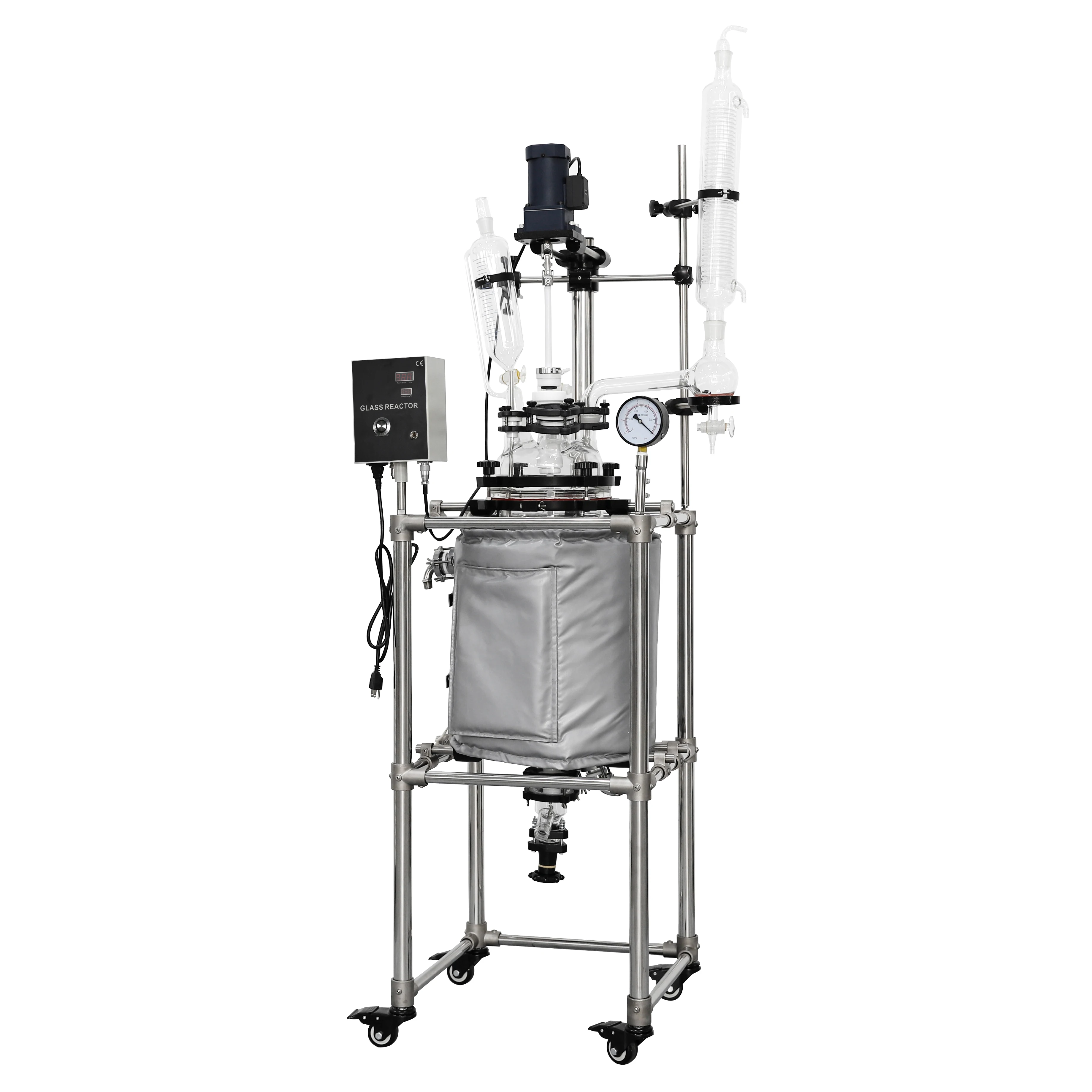 Lab Chemical Jacketed Glass Reactor Vessel 20l Jacketed Glass Reactor