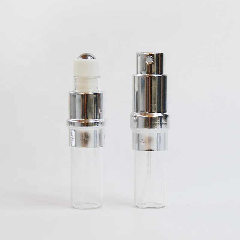 Travel usage refillable perfume small bottle empty perfume spray bottle 10ml glass bottle for oil with roller ball