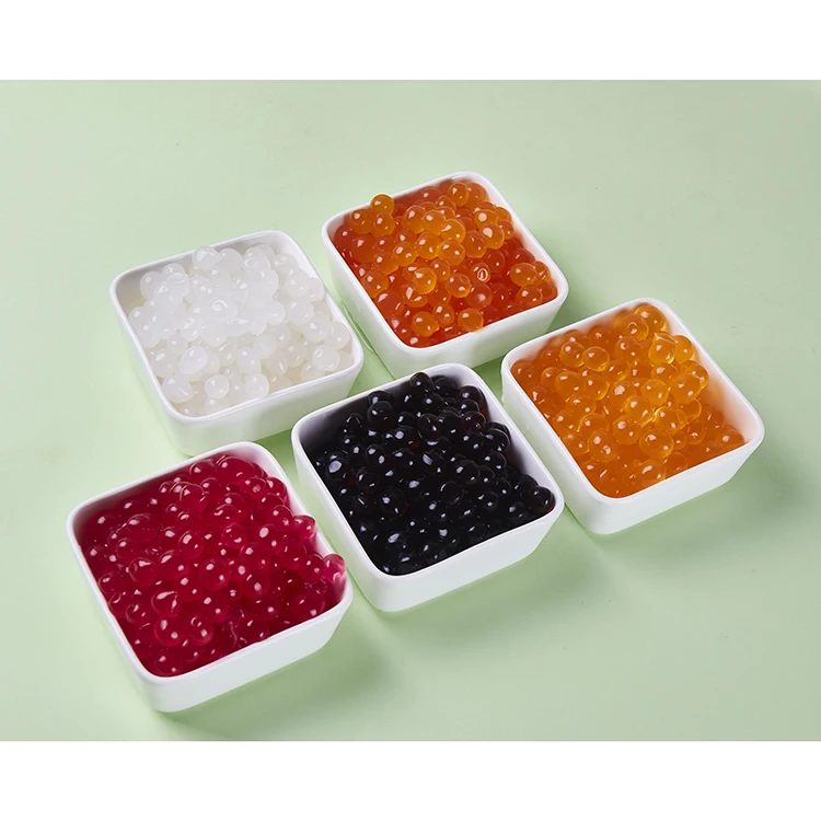 
Wholesale Bubble Tea Ingredients Mango Popping Boba Pearls For Boba Tea 