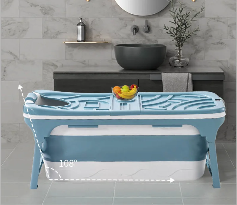 Высокое качество 140 см Большая Пластиковая Складная Ванна для взрослых