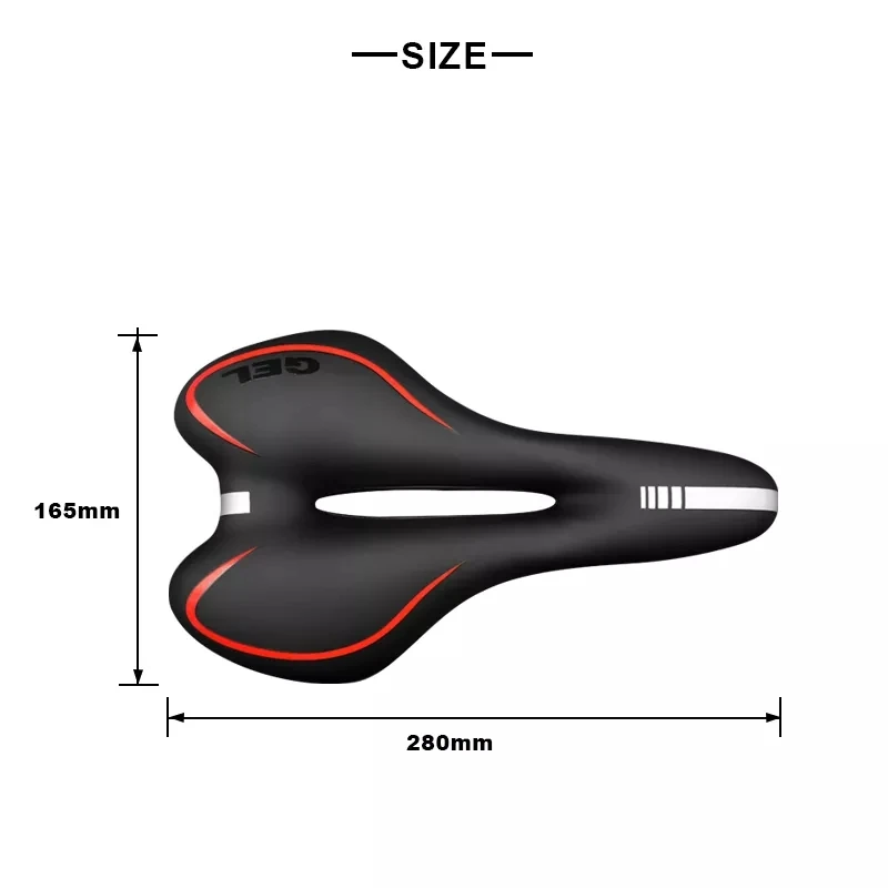 Bicycle Saddle Hollow Shock Absorbing Breathable Bicycle Cushion Soft PU Leather Thick Pad Mtb Road Cycling Mountain Bike Seat