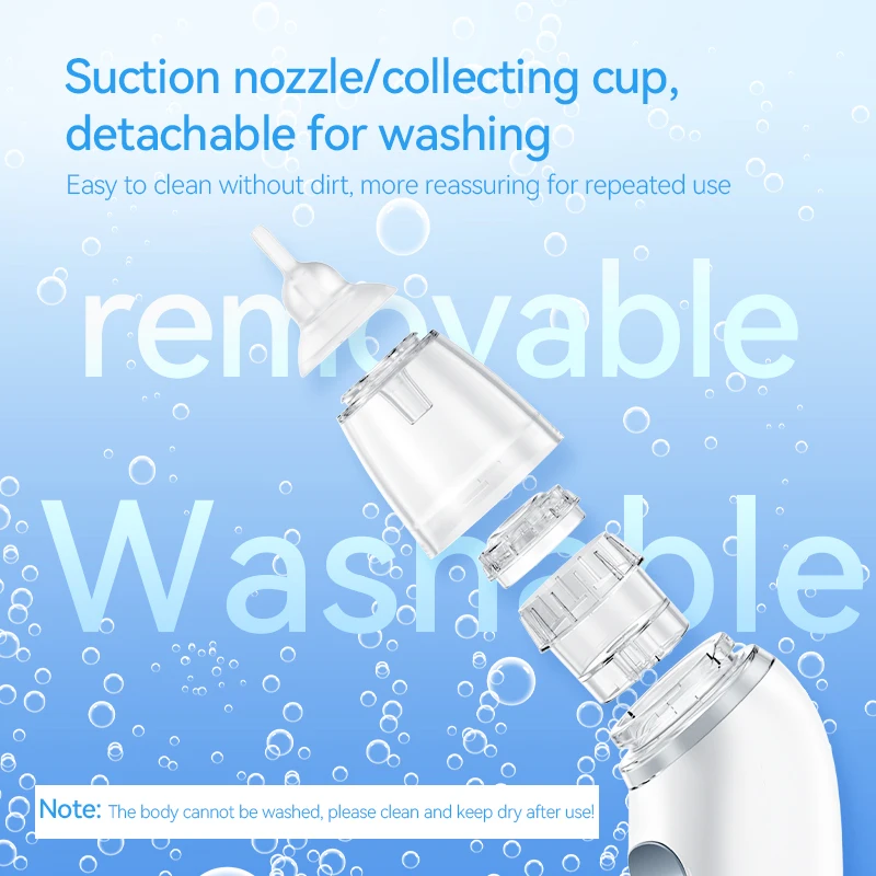 Electric Automatic Rechargeable Suction Vacuum Cleaner Baby Nasal Aspirator With Music Light