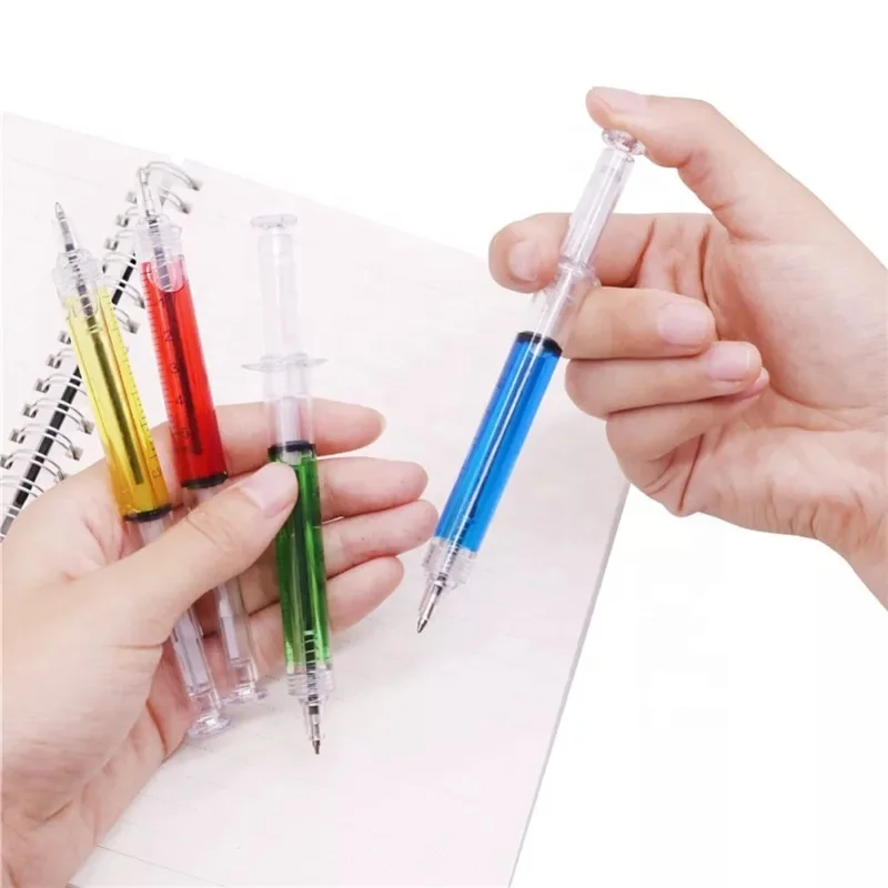 Wholesale Injection Shaped Medical promotional 5ml Syringe Ball Point Pen With LOGO