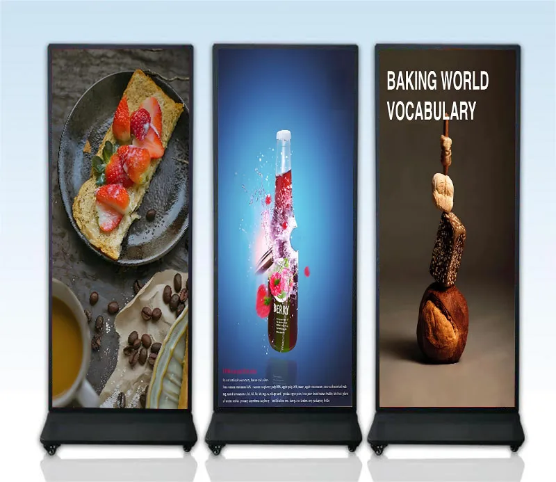 IRTECH 2K 4K Full HD wifi media Lcd Advertising Monitor Touch Screen floor standing digital signage