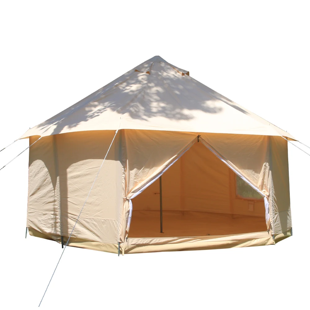 Брезентовая палатка на заказ, диаметр 5 м, ПВХ напольная водонепроницаемая палатка для кемпинга, Монгольская Юрта, на продажу
