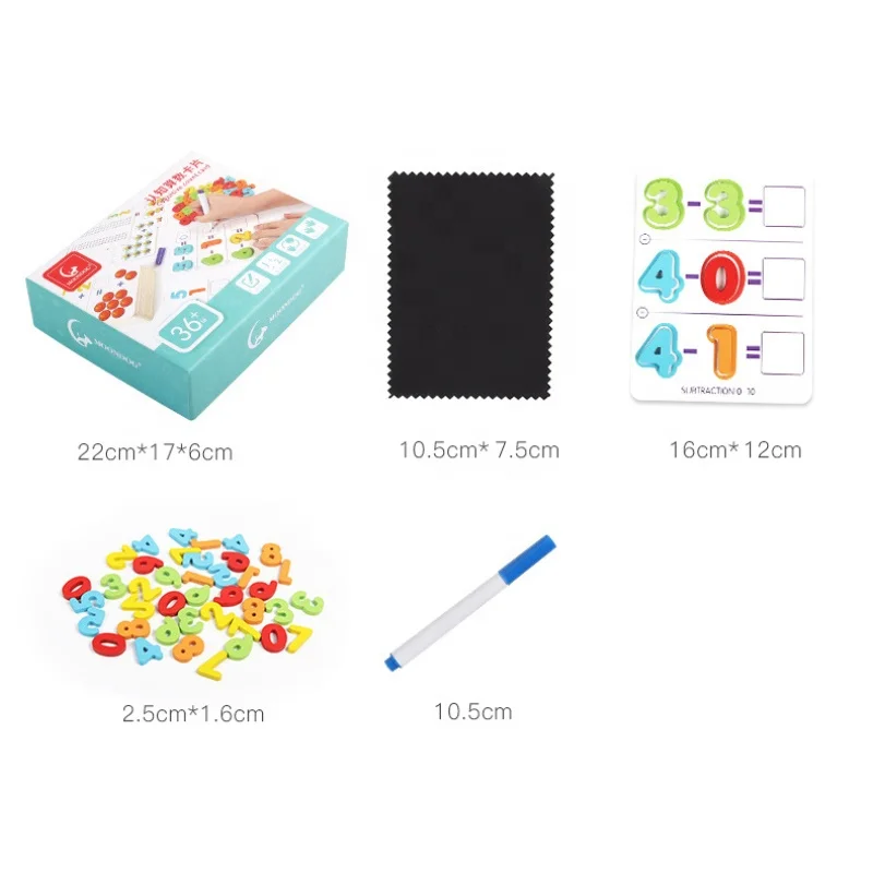 Mathematics Teach Card Erasable Pen Math Educational Toys Cognitive Arithmetic Writing Tool Kindergarten Games