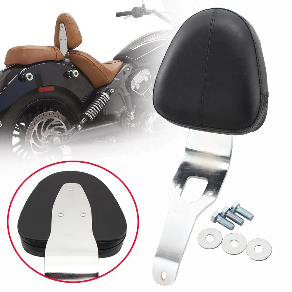Motorcycle Black Driver Backrest Sissy Bar Support Pad Detachable For Indian Scout Sixity 2016-2019 Scout 2015-2019